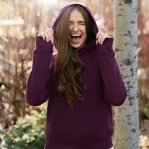 Zyia Oh So Soft Plum Classic Hoodie EUC